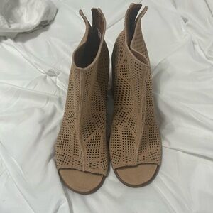Lucky Brand Open Toe Booties